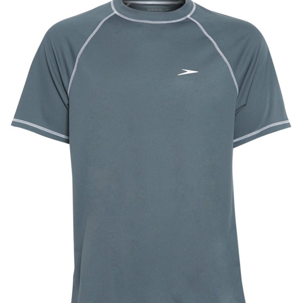 Speedo Block The Burn Gray Short Sleeve Shirt